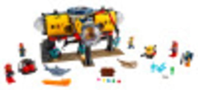 LEGO City Ocean Exploration Base Playset 60265, with Submarine, Underwater Drone, Diver, Sub Pilot, Scientist and 2 Diver Minifigures, Plus Stingray and Hammerhead Shark Figures (497 Pieces)