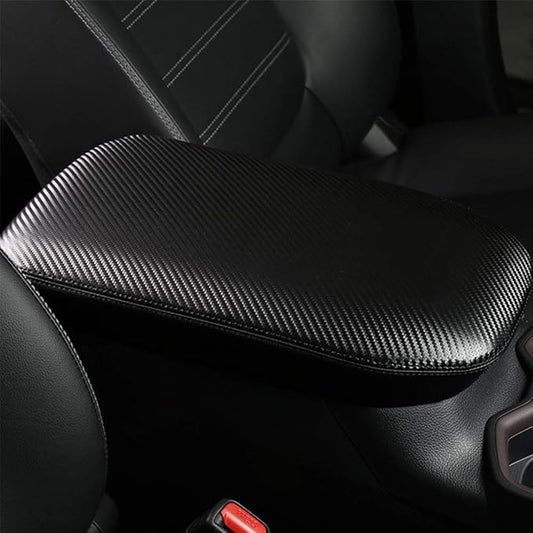 XITER Car Armrest Cover Saver, 1 Pc Center Console Pad Fit for Toyota RAV4 2019-2025, Central Console Armrest Box Protector Interior Accessories (Black carbon fibre)
