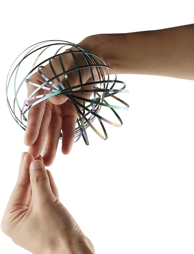 Flow Ring Kinetic 3D Spring Toy DE Kinetic Educational Magic Spring Toy for Kids and Adults Creative Gift(Color)