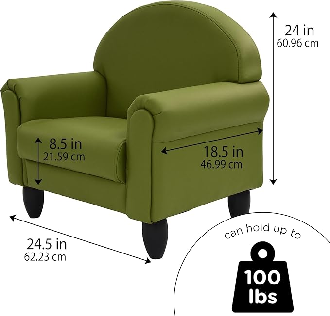 Children's Factory As We Grow Toddler Chair, Flexible Seating for Daycare or Preschool, Kids Reading Couch, Playroom Furniture, Sage