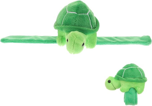 Kisangel 1pc Animals Slap Bracelet Turtle Slap Bracelet Stuffed Animal Slap Bracelets Huggers Turtle Party Favors(Green)