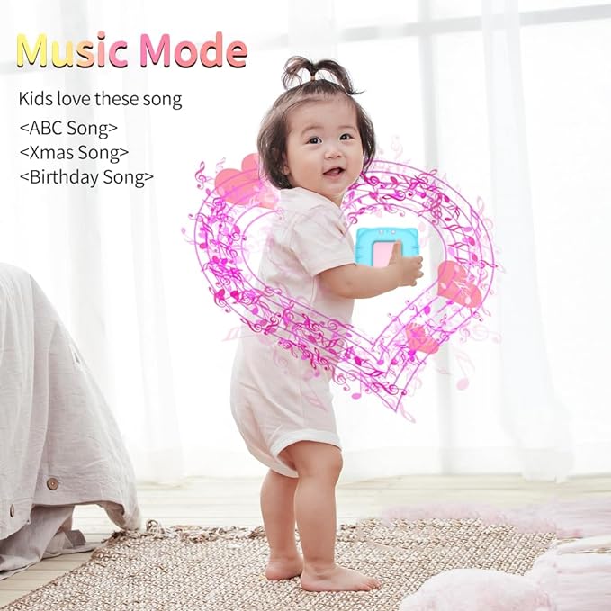 Educational-Toys with Music, ABC Talking-Flash-Cards with 252 Sight Words, Number, Preschool-Learning-Activities, Pocket Speech for Toddler Ages 1-6 Boys and Girls, Birthday/Easter Gifts, Blue