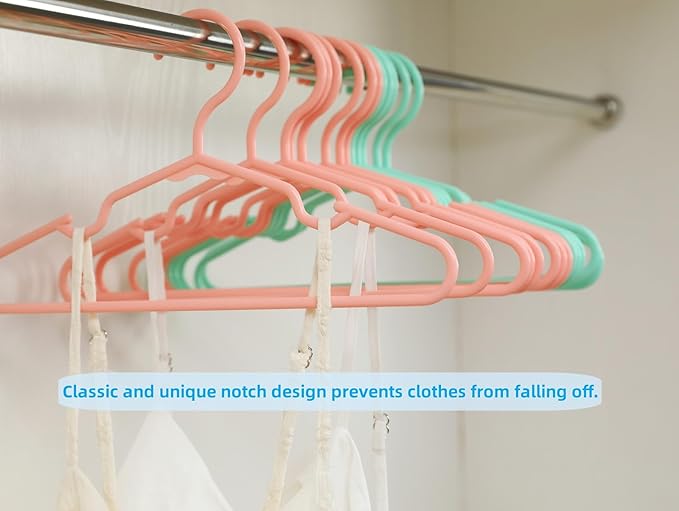 50 pcs White Baby Nursery Closet Hangers,Non-Slip Laundry Infant Pant Hanger for Newborn Clothes,Ultra-Thin Child Coat Hanger for Girl Boy Toddler Kid