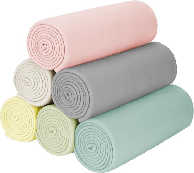 Special SG Glory Fleece Throw Blankets Bulk Fleece Blankets Solid Wholesale Lightweight Warm Soft for Pet Bed Sofa Couch Office Wedding Gifts Travel Seasons Assorted #11 50x60 Inches Pack of 6