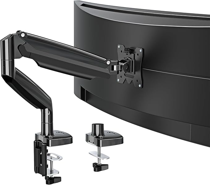 MOUNTUP Ultrawide Monitor Arm for Max 40 Inch Screen, Heavy Duty Monitor Desk Mount Support 6.6-30.9lbs, Computer Monitors Stand for Desk, VESA Mount with Clamp & Grommet Base