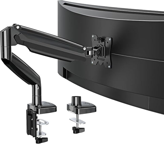 MOUNTUP Ultrawide Monitor Arm for Max 40 Inch Screen, Heavy Duty Monitor Desk Mount Support 6.6-30.9lbs, Computer Monitors Stand for Desk, VESA Mount with Clamp & Grommet Base