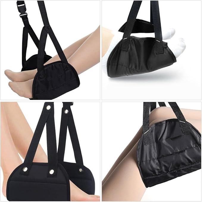 TOMETURE Travel Footrest Hammock Portable Hanging Foot Sling Comfortable Foot Rest for Airplane Bus Train Travel Accessories