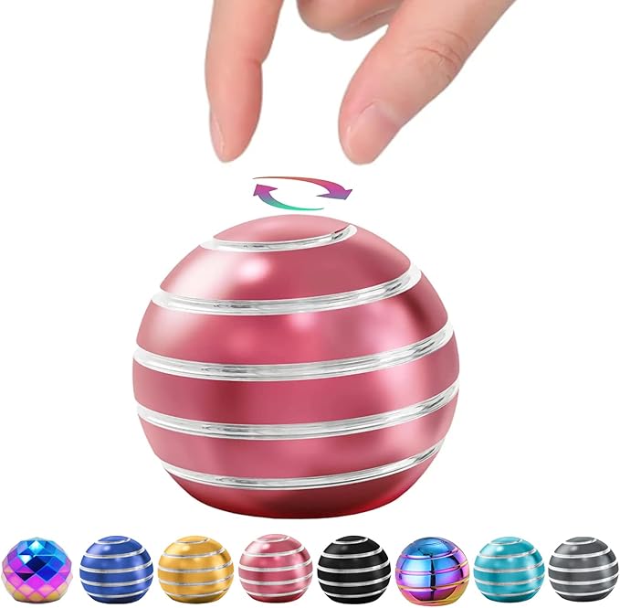 Fidget Toys, Kryfa 1.54" Kinetic Desk Toys, Desk Toys for Office for Adults, Fidget Sensory Toy for Kids for Party Favors, Stocking Stuffers, Easter Baskets (1.54", Pink)