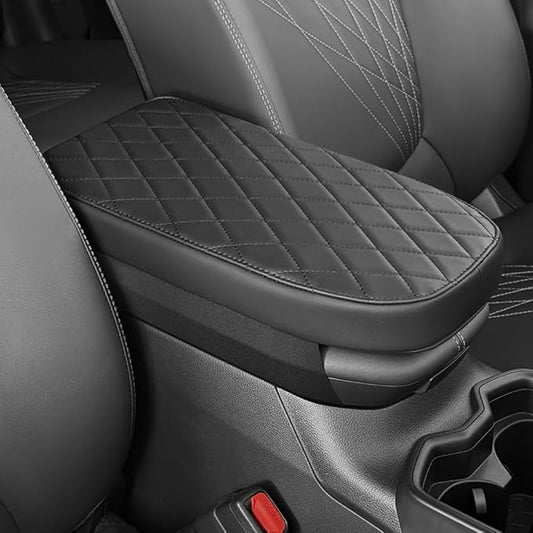POKSRI Car Center Console Cover pad for Toyota RAV4(2019-2026). Arm Fatigue Relief, armrest Cushion Protect Original Leather from pet Claws, Waterproof Leather&Sponge, Interior Accessories, Black.