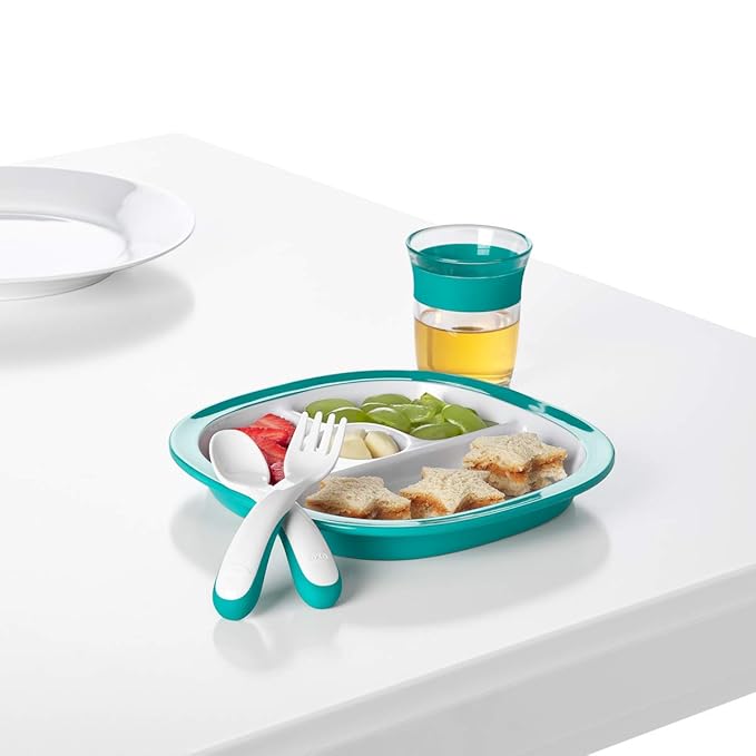 OXO Tot Plastic Fork & Spoon Multipack - Teal , 4 Piece Set (Pack of 1)