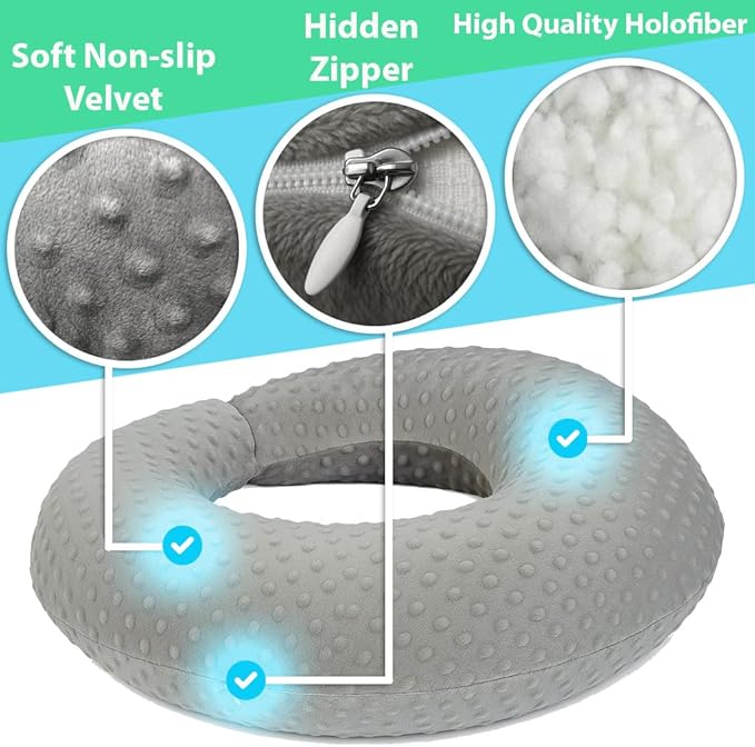 ZENHOFF Reading, Relax & Gaming Support Pillow for Couch – Soft Arm Cushion for Teens, Women & Adults – Perfect for Casual Gaming, Reading, Tablet Use & TV Watching, Grey