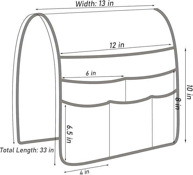Teniux Remote Control Holder Faux Leather Armrest Organizer with 6 Pockets for Recliner Couch Sofa, Armchair Caddy for Smart Phone, Book, Magazines, Ipad, Remotes (Dark Grey)