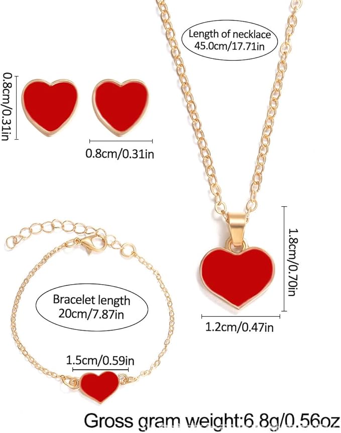 7 Pcs Rise Princess Red Costume for Girls Red Party Dress Outfit Set with Wig