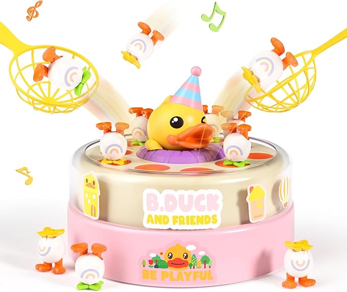 B.Duck Games for Kids Age 4-6, Catch and Bounce Duck Board Games for Kids 3-5,Family Toddlers Games Birthday Gifts for 5-7 Girls, Christmas Birthday Gifts for Toddlers 4-8