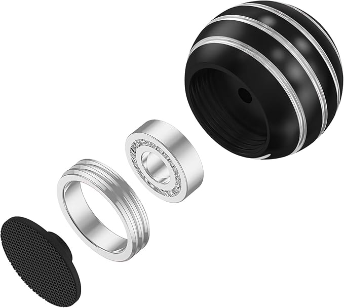 Kryfa Fidget Toys, Stress Toys for Kids Adults, Kinetic Desk Toys for Office Anxiety, Spinning Desk Toys Fidget Spinner Toys for Kids Party Favors Stocking Stuffers (1.54", Black)