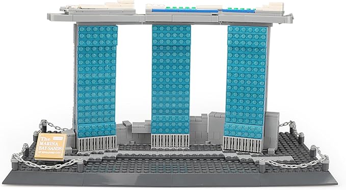 Oichy Building Blocks Set, Marina Bay Sands Architecture Model Kits Collection Toy Building Sets for Adults and Kids(881 PCS)