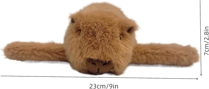 Hugger Capybara Plush Toy, Slap Bracelet, Small Stuffed Animals, Toys for Girls, 9 inches