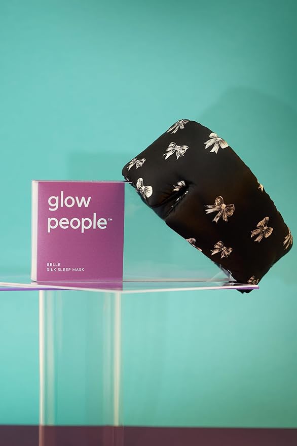Glow People Silk Sleep Mask – 100% Mulberry Silk Eye Mask for Sleeping, Total Blackout, Cloud-Soft and Adjustable for Beauty Sleep and Travel - Belle