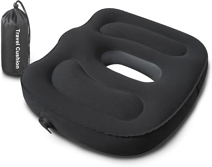 Sondor Travel Cushion,Air Seat Cushion,Evolution Cushion Portable & Lightweight Inflatable Seat Cushion - Ideal for Airplane Chairs, School Bleachers, Stadium Seats, and Wheelchairs