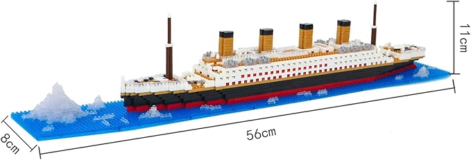 Titanic Model Mini Building Blocks Set 1878pcs Mini Bricks 3D Puzzle DIY Educational Titanic Toys Gifts for Adults and Kids