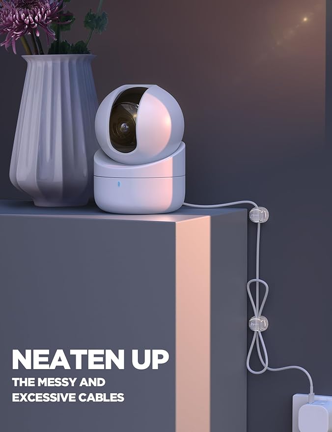 12Pack Cable Clips - Chfeila Latest Dual Spring Cord Organizer with Clasp Lock, [Max Stability] Desk Cable Management, Adhesive Phone Charging Wire Holder for Nightstand/Car/Wall, Office Accessory