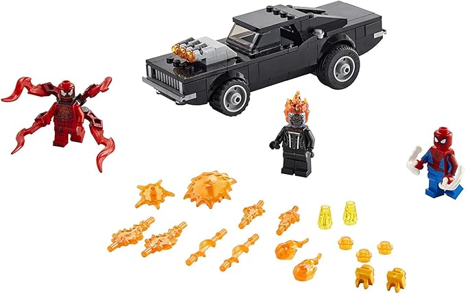 LEGO Marvel Spider-Man: Spider-Man and Ghost Rider vs. Carnage 76173 Collectible Building Toy for Kids, New 2021 (212 Pieces), Multicolor