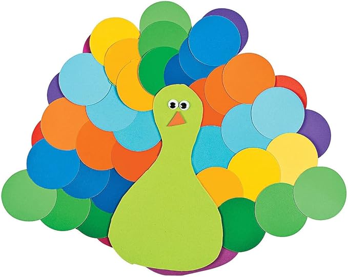 Fun Express Paint Chip Paper Circles - 1200 Pieces - Educational and Learning Activities for Kids