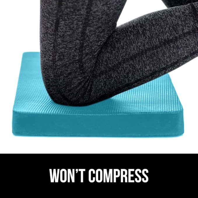 GORILLA GRIP Extra Thick Patent Pending Soft Foam Kneeling Pad, Supportive Large Cushion Knee Pads for Gardening, Baby Bath, Dirt and Water Resistant, Workout and Garden Supplies, 17.5x11, Turquoise