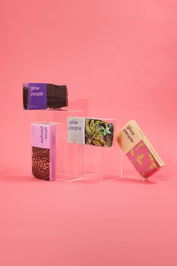 Glow People Silk Sleep Mask – 100% Mulberry Silk Eye Mask for Sleeping, Total Blackout, Cloud-Soft and Adjustable for Beauty Sleep and Travel - Charcoal