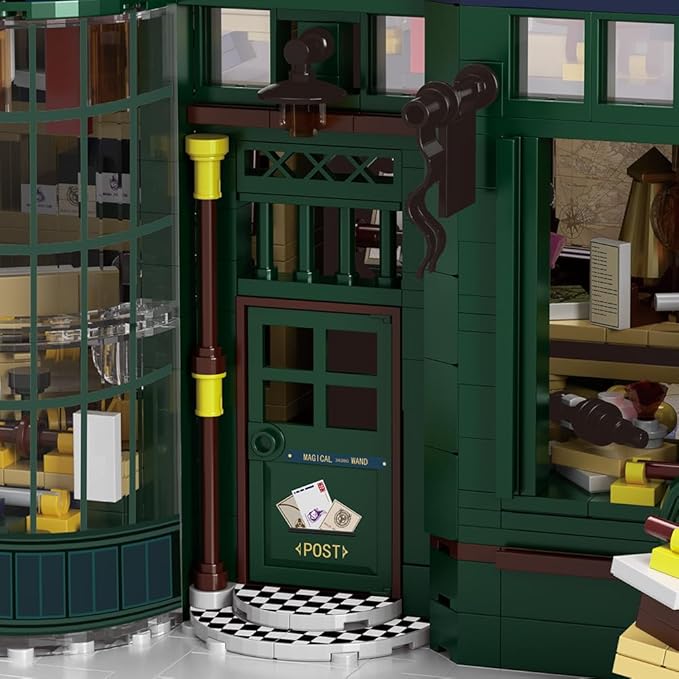 Post Shop Building Block Set,Handmade Mini Modern Model House for Lover Friend Gift Building Block Model for Kids Adults Boys Girls Age 8+，1420pcs