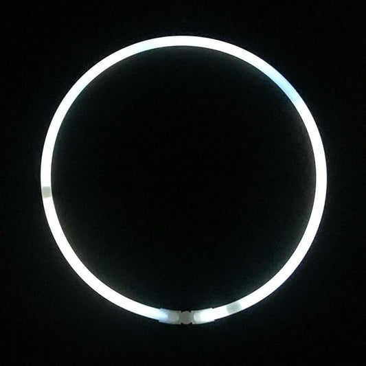 Glow Sticks Bulk Wholesale Necklaces, 100 22” White Glow Stick Necklaces. Bright Color, Glow 4-6 Hrs, Connector Pre-Attached, Sturdy Packaging, GlowWithUs Brand