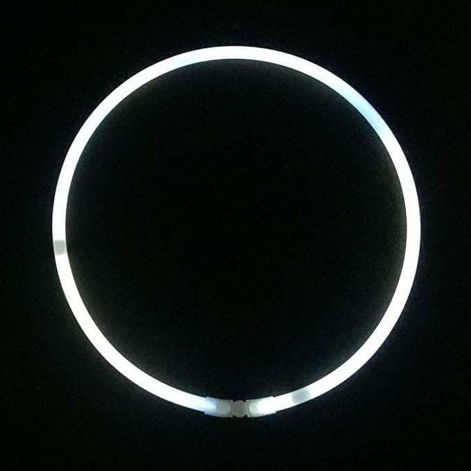 Glow Sticks Bulk Wholesale Necklaces, 600 22” White Glow Stick Necklaces, Bright Color, Glow 8-12 Hrs, Connector Pre-Attached, Sturdy Packaging, GlowWithUs Brand