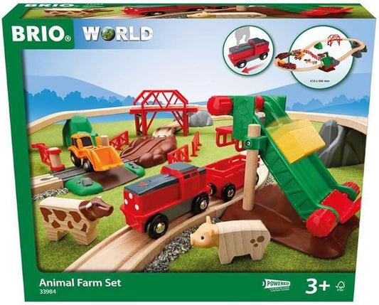 BRIO 33984 Animal Farm Set - Engaging Wooden Toy Train Set for Kids | Enhances Motor Skills | FSC-Certified Wood | Ideal for Ages 3 and Up