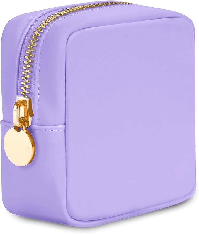 DANCOUR Nylon Makeup Bags for Women Large Preppy Travel Toiletry Pouch Cosmetic Bag Makeup Organizer