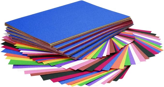 Construction Paper,Assorted Colors,9 inches x 12 inches,200 Sheets,Heavyweight Construction Paper,Crafts,Art,Kids Art,Painting,Coloring,Drawing,Creating,Paper,Art Project,All Purpose