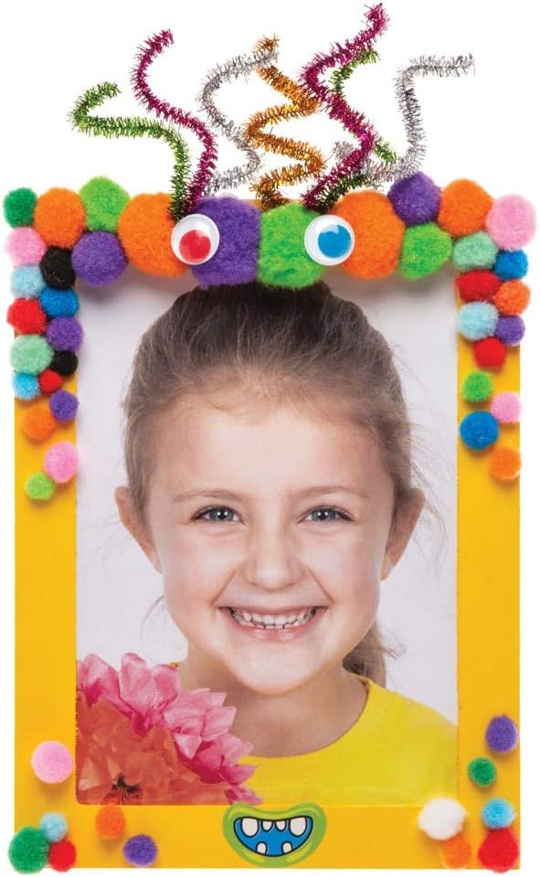 Baker Ross AW724 Large Wooden Photo Frames - Pack of 4, Creative Art and Craft Supplies for Kids to Make and Decorate