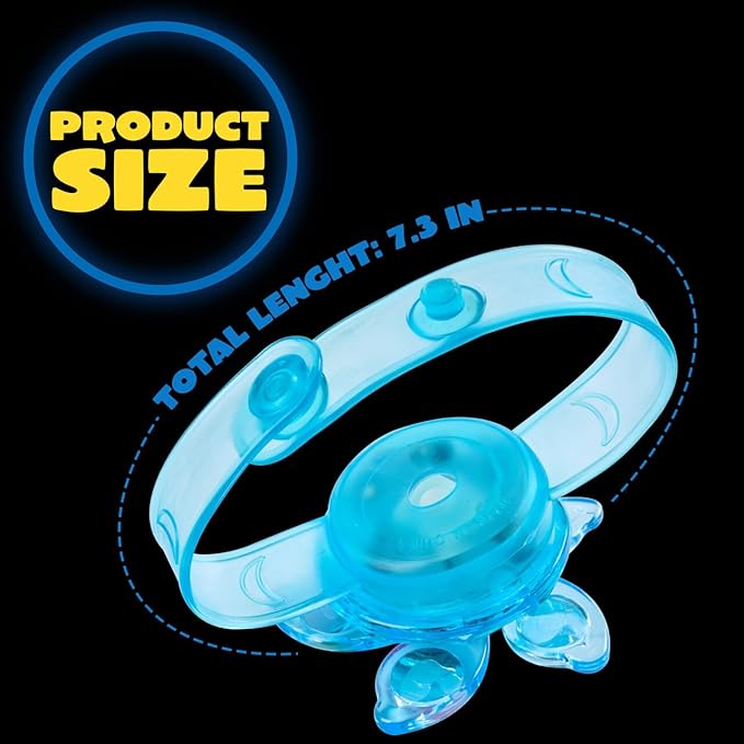 JOYIN 12 Pack LED Light Up Spinner Bracelets, Glow in The Dark Fidget Party Favors for Kids, Birthday Goodie Bags Stuffers, Treasure Box Toys for Classroom