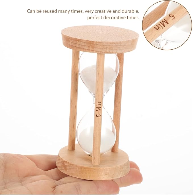 Home Decor Hourglass Sand Timer 5 Minute Kitchen Sand Clock Decorative Sandglass for Restaurant Classroom Home Office Games Office Decor