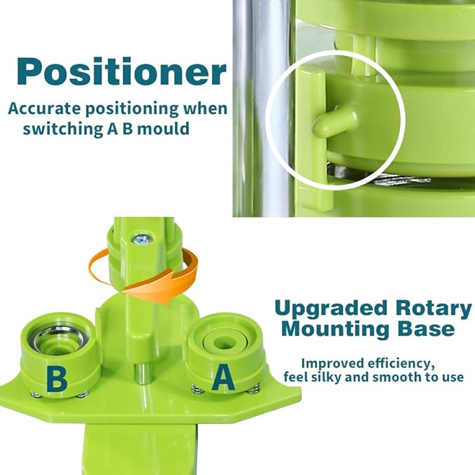 Button Maker Machine, (3rd Gen) Installation-Free 32mm(1.25 in) DIY Pin Button Maker Press Machine Kit, Badge Punch Press Machine with Free 500pcs Button Parts&Pictures&Circle Cutter