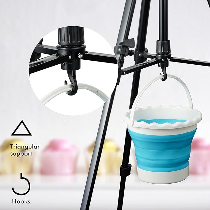 Artify 61 Inches Painting Easel Stand, Adjustable Height from 22-61”, Tripod for Painting and Display with a Carrying Bag, Aluminum, 1PACK, Black