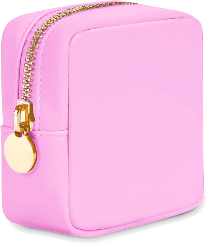 DANCOUR Nylon Makeup Bags for Women Large Preppy Travel Toiletry Pouch Cosmetic Bag Makeup Organizer