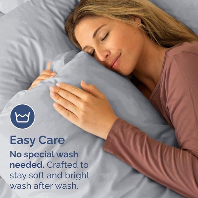 Queen Pillow Cases Set of 10 - Ultra Soft Hotel Quality Pillowcase Covers - Comfy, Cozy & Wrinkle Free - Shrink, Stain & Fade Resistant - Machine Washable Pillow Protectors - 10 Piece Set - Steel Blue