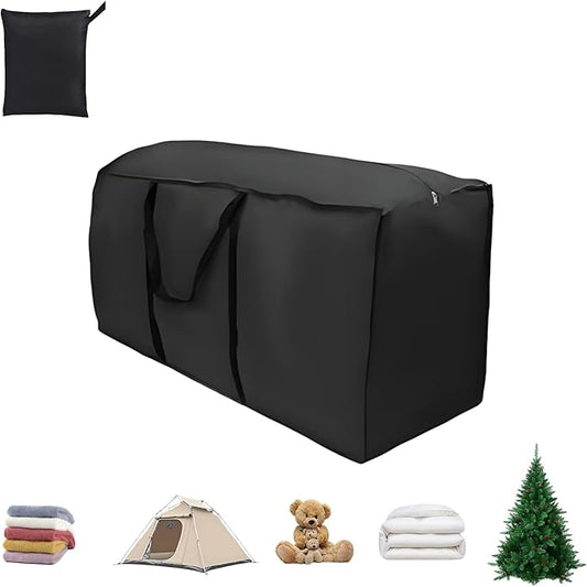 68" Waterproof Outdoor Cushion Storage Bag,Large Patio Furniture Cover with Zipper&Handles-Heavy Duty 68x30x20 Inch for Pillow,Christmas Tree,Table,Pool&Garden Outdoor Storage