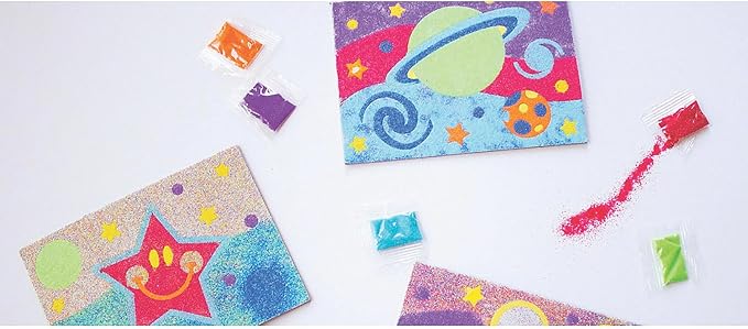 Fun Express Awesome Outer Space! Sand Art - Crafts for Kids and Fun Home Activities - VBS Vacation Bible School Supplies/Decor
