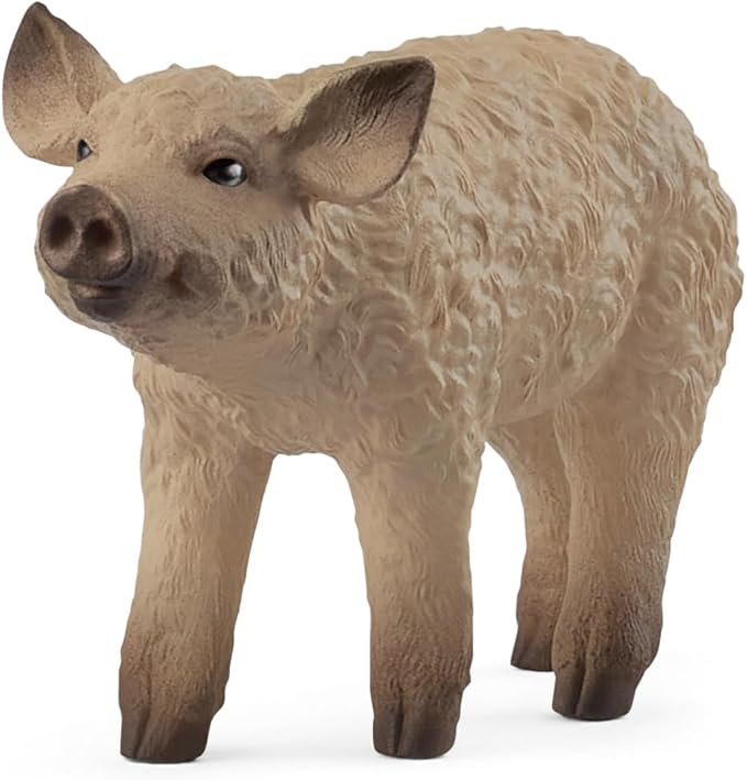 Schleich Farm World - Cute 2" Mangalica Piglet Pig Toy for Kids. Realistic, Farm Animal Toys for Boys and Girls. Fun Educational Figure for Screen-Free, Imaginative Learning for Children Ages 3+ 14893