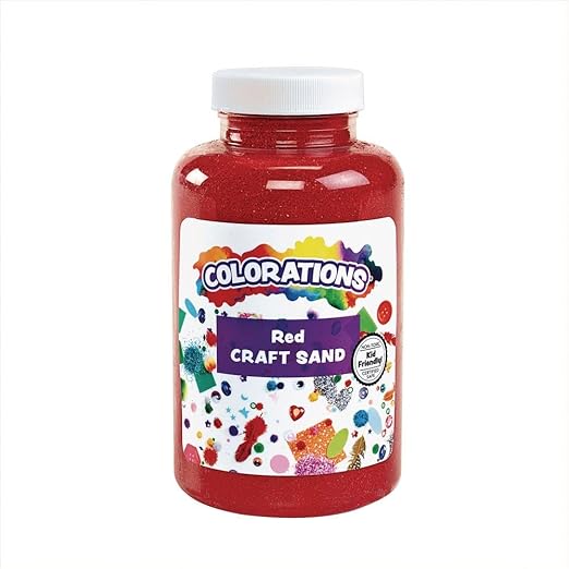 Colorations CSRE Colorful Craft Sand, Red - 22 oz.