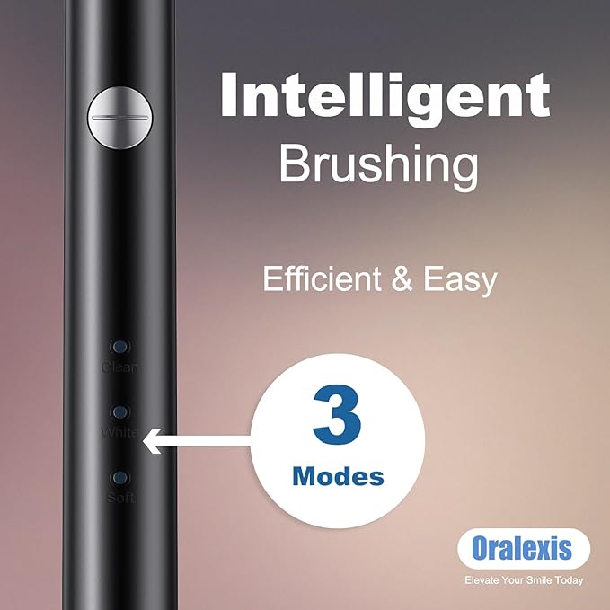 Electric Toothbrush for Adults and Kids, with Tongue Scraper and 8 Brush Heads, One Fast Charge Last 120 Days, 40000 VPM Deep Clean, Sonic Travel Toothbrush