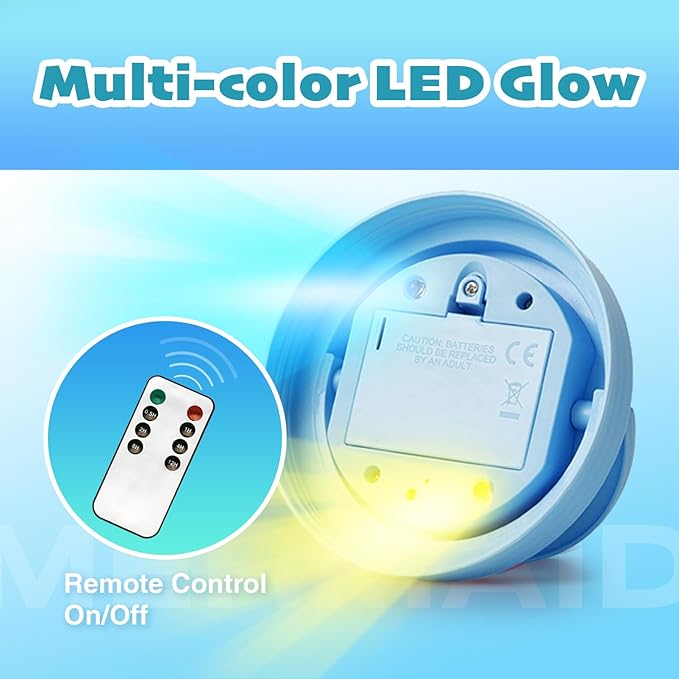 Kids Terrarium Kit, Light-Up Mermaid Toys for Girls 4-6, DIY Arts & Crafts Kits for Kids with Remote Control, Preschool Learning & Educational Science Kits, Gift Ideas for Birthday Christmas