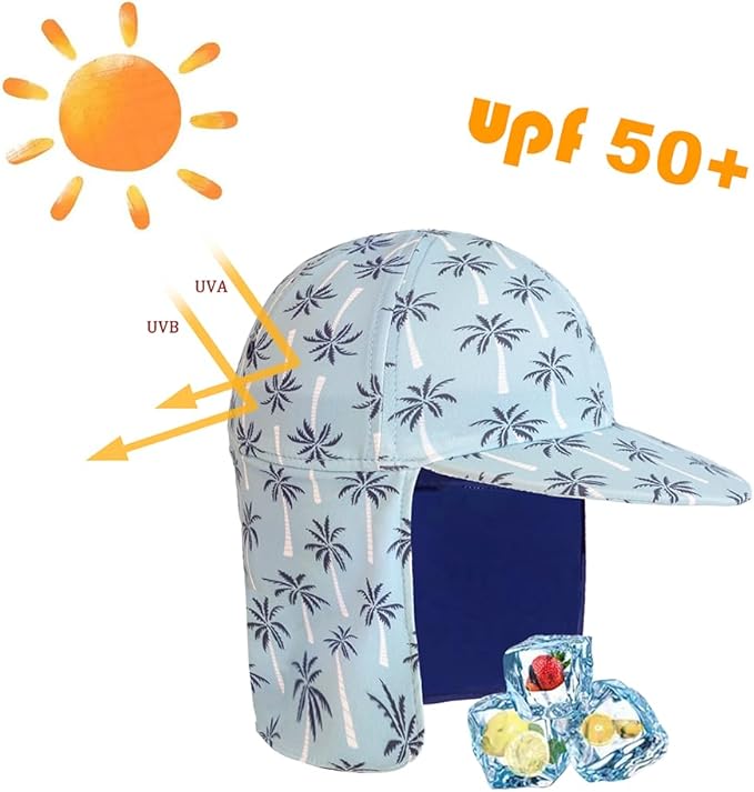 Gifts Treat Kids Legionnaires Hat, UPF 50+ Sun Protection Swim Cap Flap Hat for Kids, Quick Drying Sun Hat for Beach Seaside