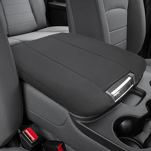 JOYTUTUS Center Console Cover Compatible with 2013-2018 Ram 1500 & 2013-2026 Ram 2500/3500/1500 Classic Model Jump Seat Console, Neoprene Arm Rest Armrest Cover for Car, Middle Console Cover Lid